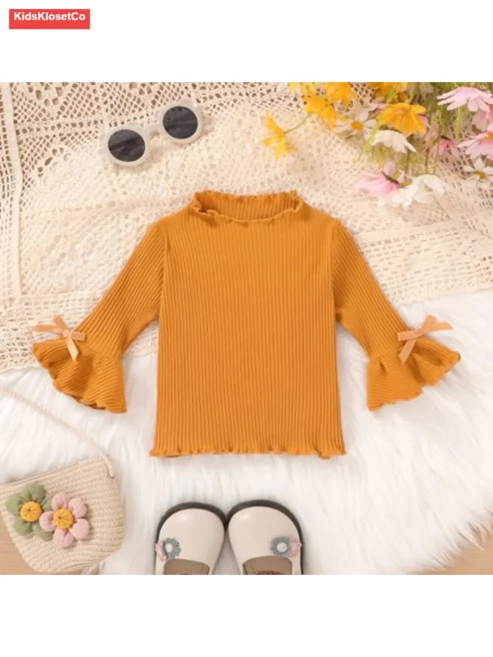 Toddler Girls Fall Overall Dress Jumper 2Pcs Outfit Set 1-5T